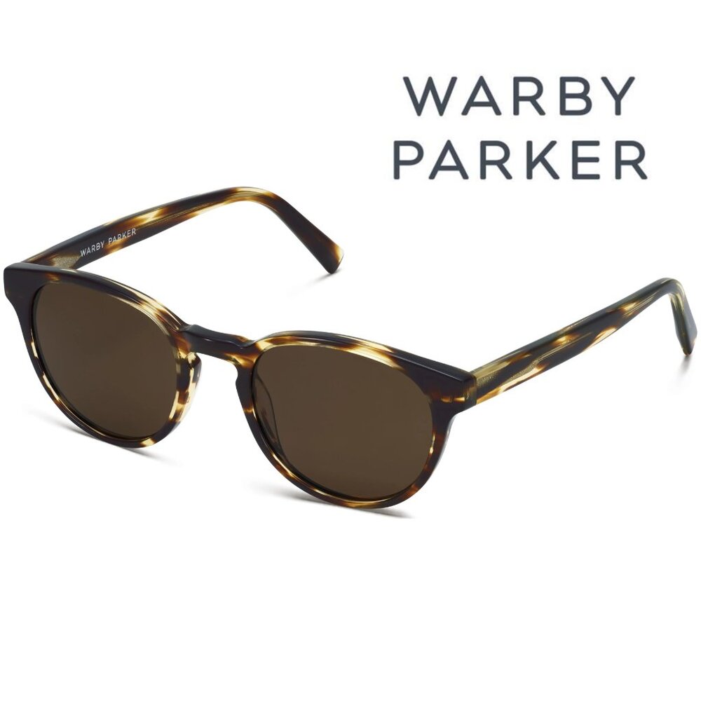 Warby Parker Percey Unisex 256 Striped Sassafras Sunglasses 48-20-140
